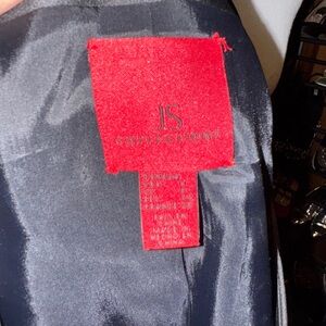 JS Collections Black Satin Suit